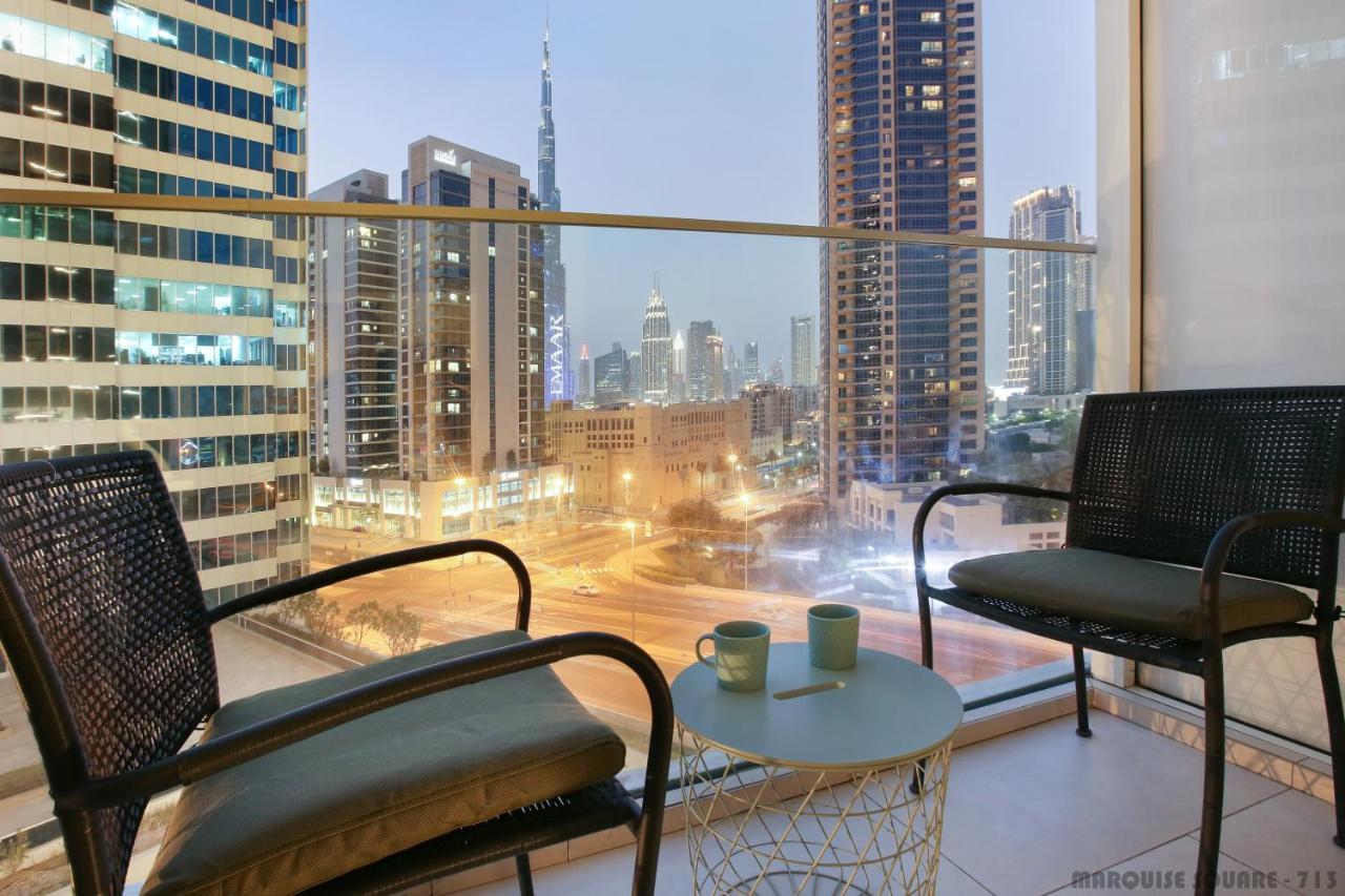 Luxury Studios With Burj Khalifa Or Canal View In Downtown - Marquise Square Tower 迪拜 外观 照片