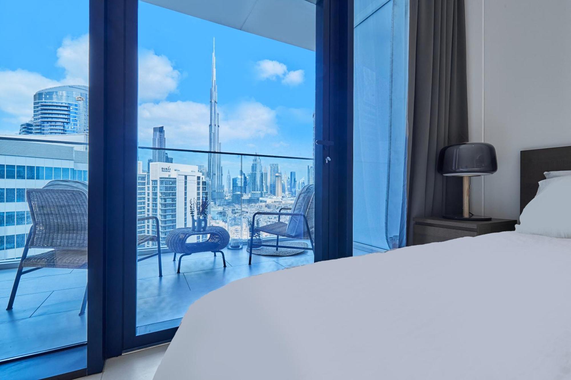 Luxury Studios With Burj Khalifa Or Canal View In Downtown - Marquise Square Tower 迪拜 外观 照片