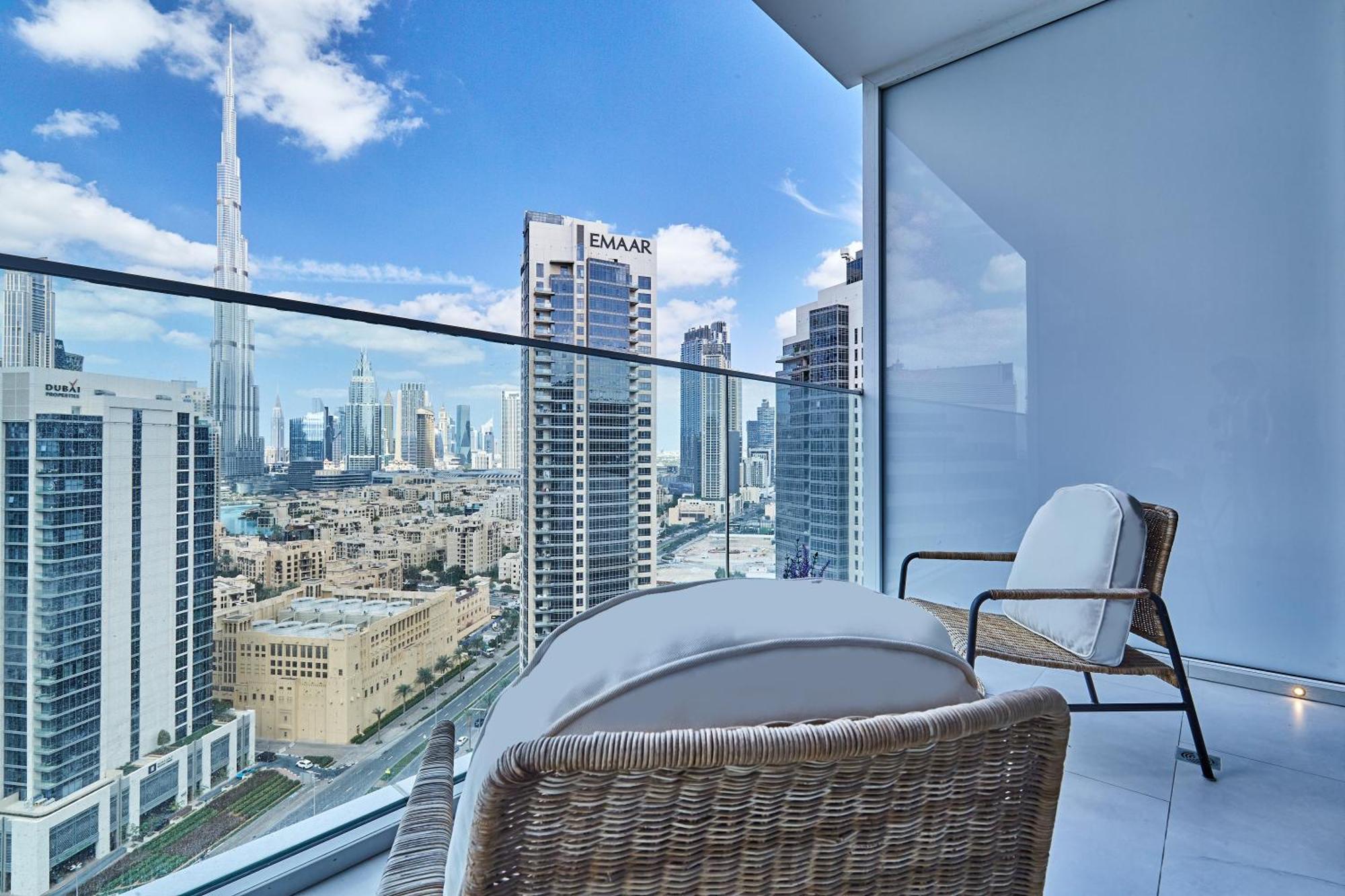 Luxury Studios With Burj Khalifa Or Canal View In Downtown - Marquise Square Tower 迪拜 外观 照片